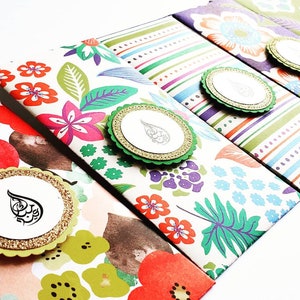 Conjunto de 5 titulares de dinero Eid, Eidi, Eid Mubarak, sobres de dinero, tarjetas Eid, regalos Eid-ul-fitr, Ramadan Mubarak, decoración islámica, purpurina floral