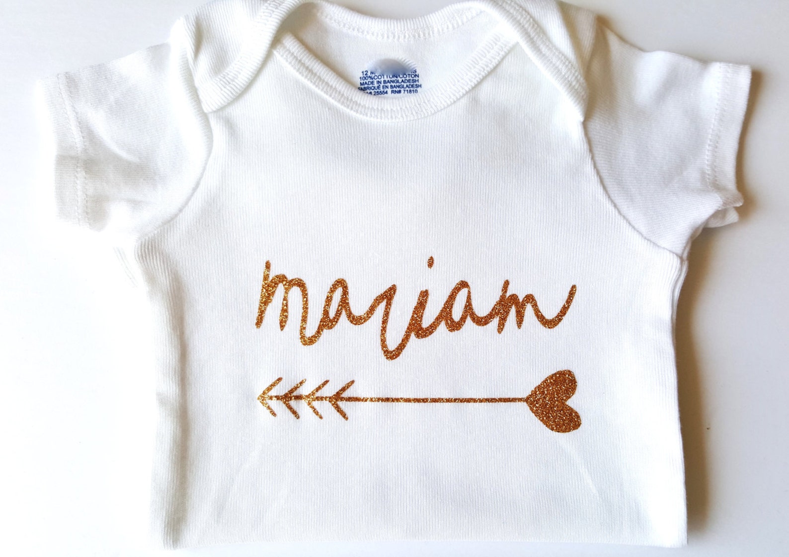 Gold Silver Glitter Bodysuit Personalized Name Shirt Baby Etsy