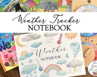 Weather Tracker Notebook  | Homeschool Morning Basket | Weather Chart | Morning Time | Weather Recording | Morning Menu Ideas