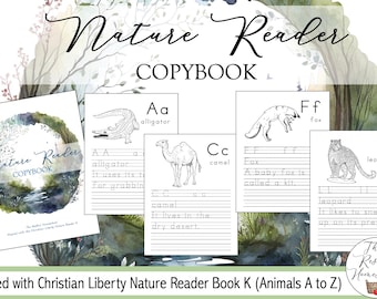 Cahier Nature Reader | Animaux de A à Z | Pratique de l'écriture manuscrite | Copie d'amorce