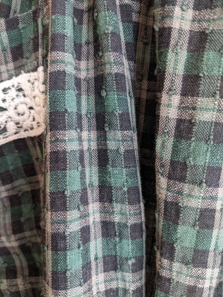 Vintage 1950s Plaid Swiss Dot Cotton Fabric Light Summer Dress - Etsy