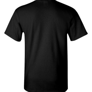 May include: A black short-sleeved t-shirt.