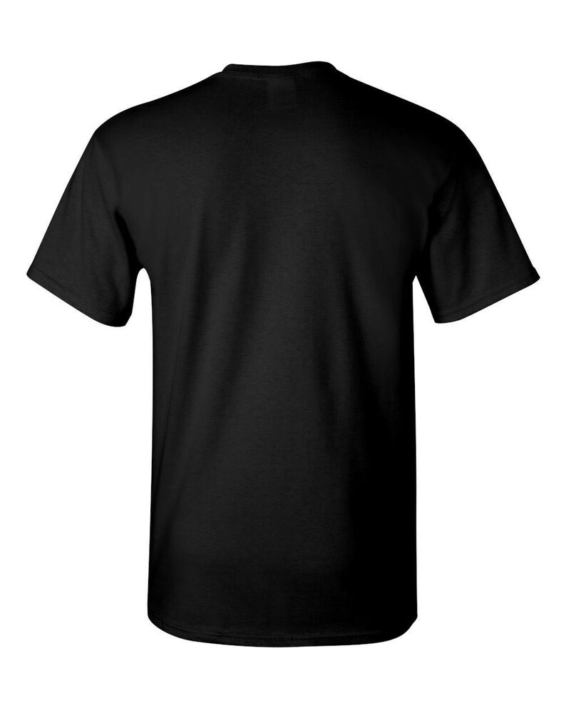 May include: A black short-sleeved t-shirt.
