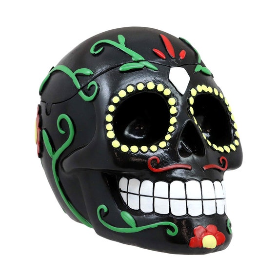 Sale Pins Bones Sugar Skull Ash Tray Dia De Los Muertos Etsy