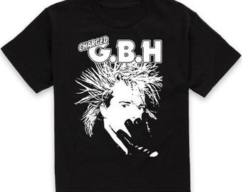 GBH Charged Crust Punk Rock Band T-shirt, GBH T-shirt, Black 