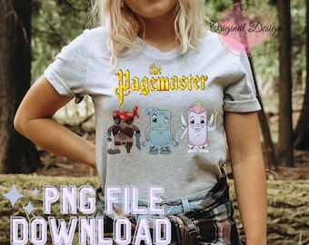 the pagemaster, pagemaster, adventure, horror, fantasy, nostalgia, 90s, digital file, dtf, png