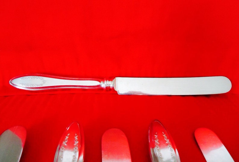 6 ANTIQUE PELHAM 1919 SILVER Dinner Forks /& 6 Dinner Knives by Cambridge Silver Company Antique Flatware