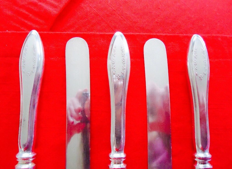6 ANTIQUE PELHAM 1919 SILVER Dinner Forks /& 6 Dinner Knives by Cambridge Silver Company Antique Flatware