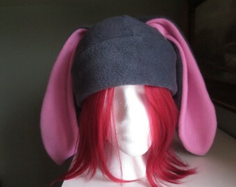 Cute Adult Fleece Bunny Hat