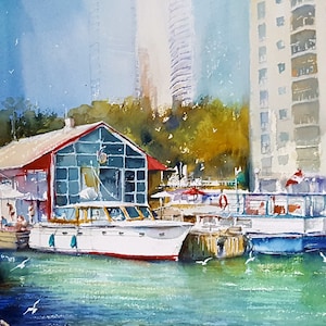 Toronto Harbourfront  Original Watercolor Painting Prints, You will Love.