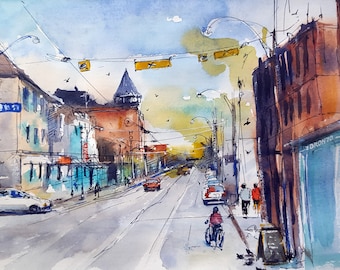Broadview Hotel Queen Street Toronto watercolor painting Prints, You will Love.