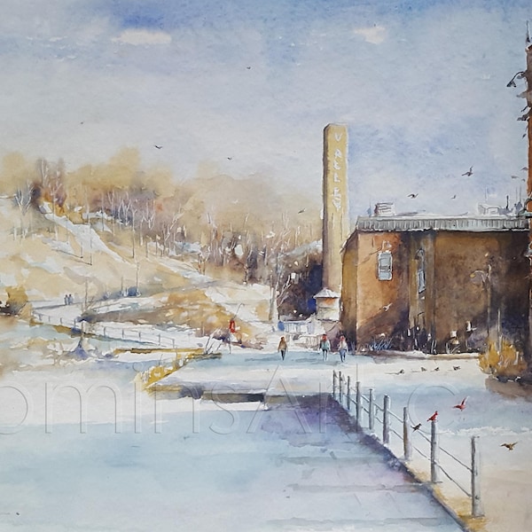 Toronto Evergreen Brick Works Watercolor Painting Prints, You will Love.