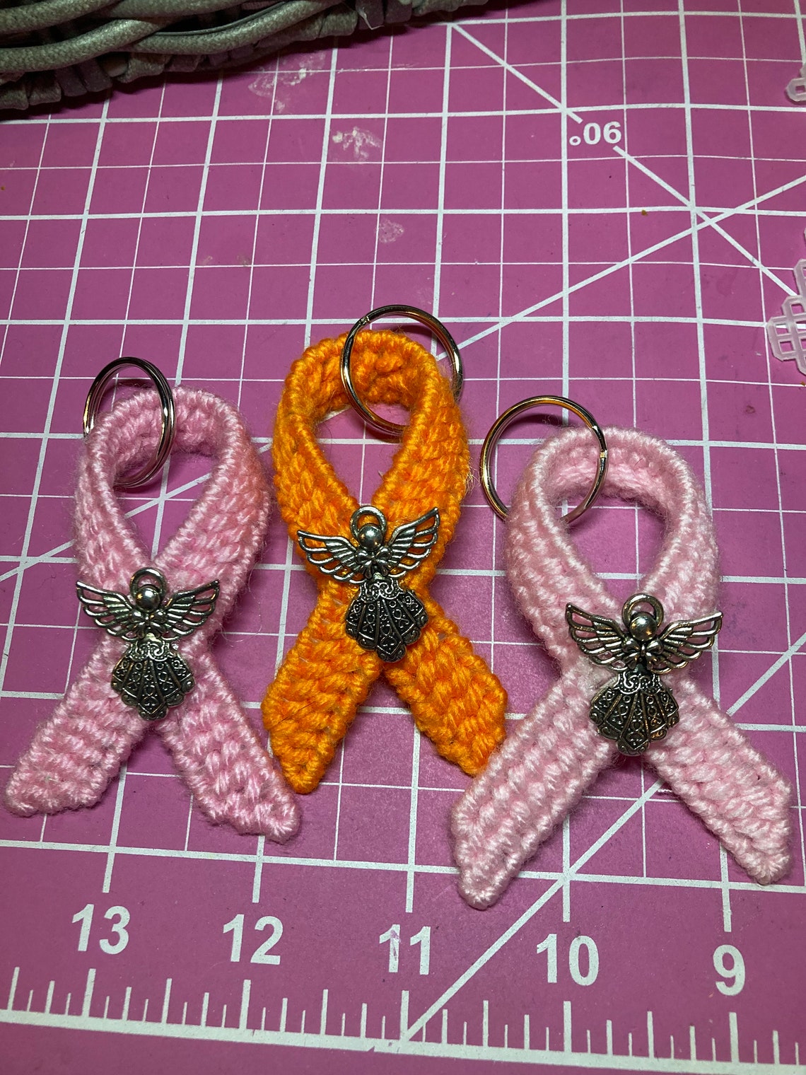 Angel Ribbon Key Chains - Etsy