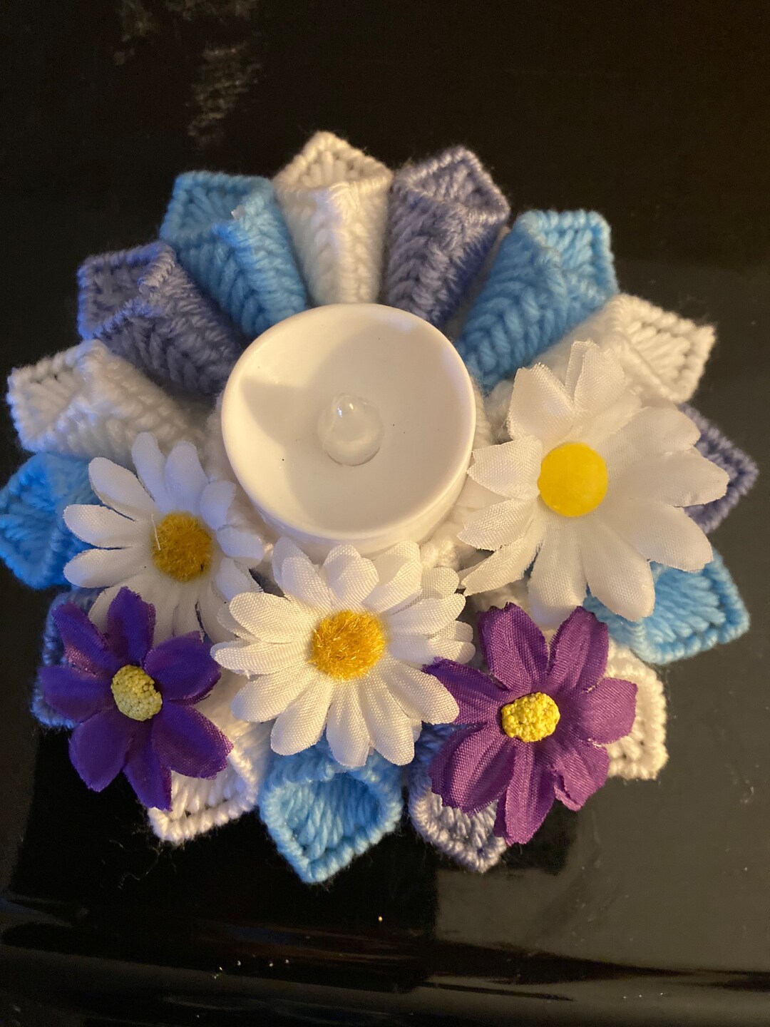 Plastic Canvas Candle Holder Etsy