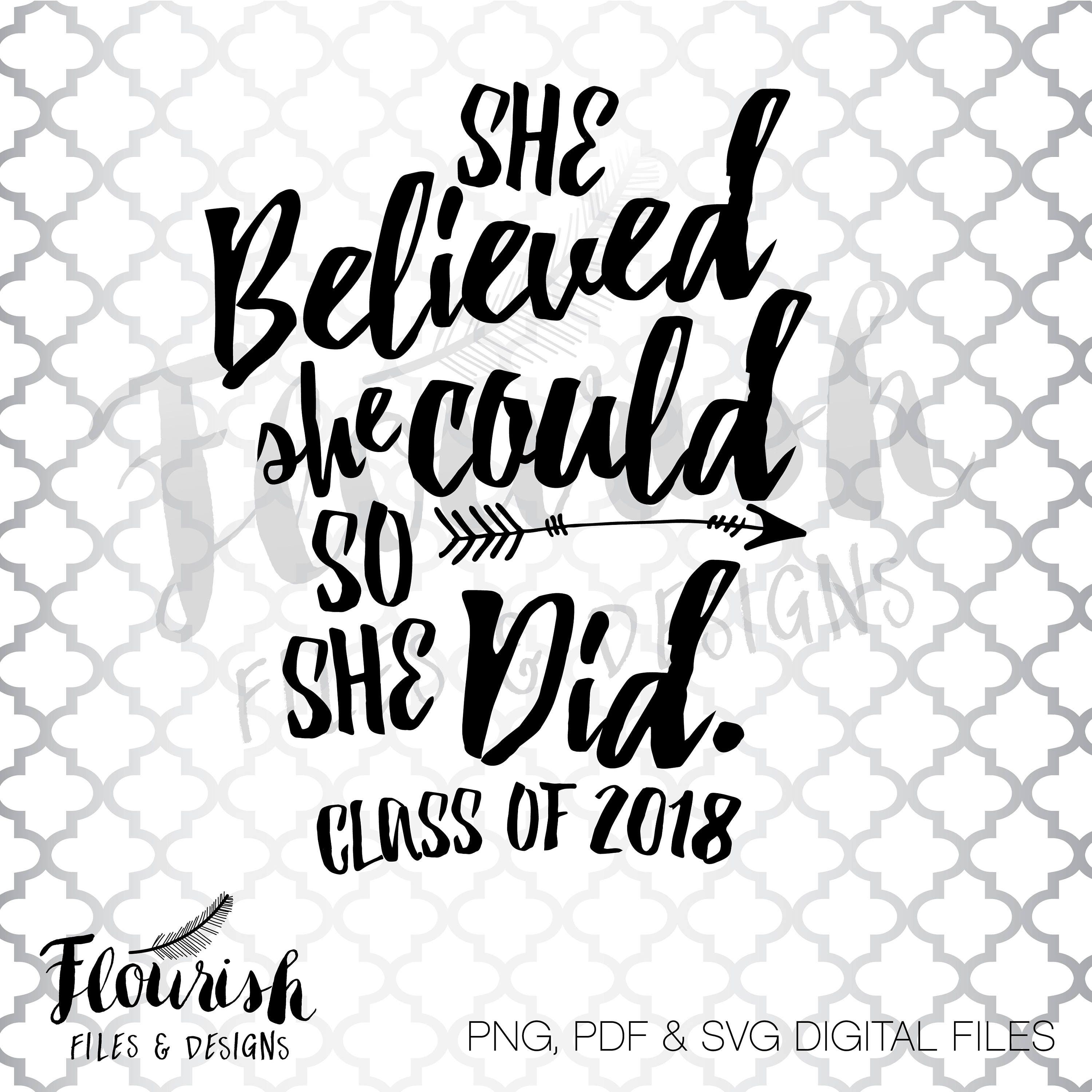 Download She Believed She Could So She Did Digital Cut Files SVG ...