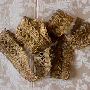 Antikes Französisches Empire Gold Metallic Borte Außergewöhnliche Passementerie