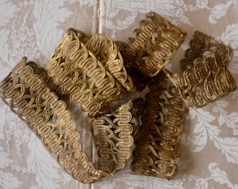 Antique French Empire Gold Metallic Trim Exceptional Passementerie