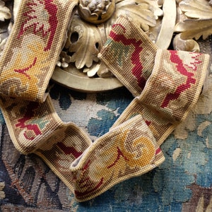 19th Century Hand Embroidered Tapestry Panel