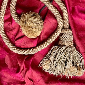 Antique Chandelier Tassel French Chateau Silk Passementerie