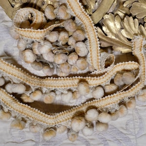 Antique French Chenille Bobble Trim