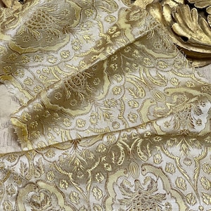 Antique French Lyon Silk Brocade Pomegranates