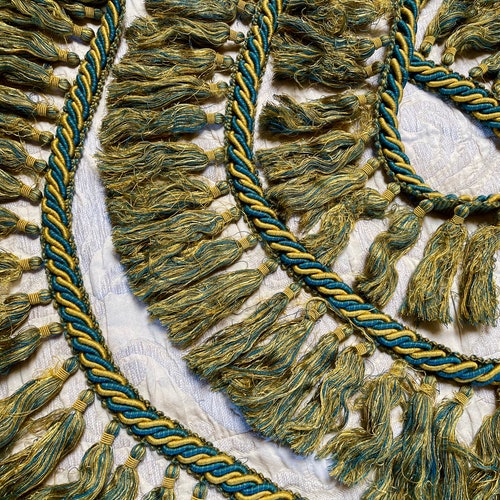 Teal and Green Tassel Fringe Upholstery Trim by the Yard Etsy