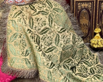 Circa 1600 Italian Cut Velvet Cover Antique Venetian Renaissance  Silk  Panel