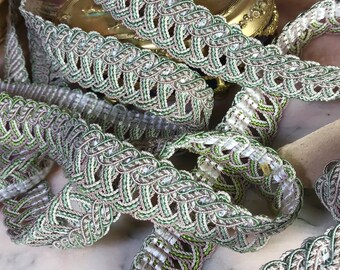 Antique French Wired Lyon Silk Trim Passementerie