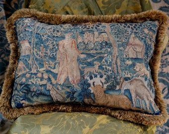 Antique Pillow 16th Century English Needlework