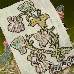 Jacobean Needlework  Slip 17th Century Embroidery
