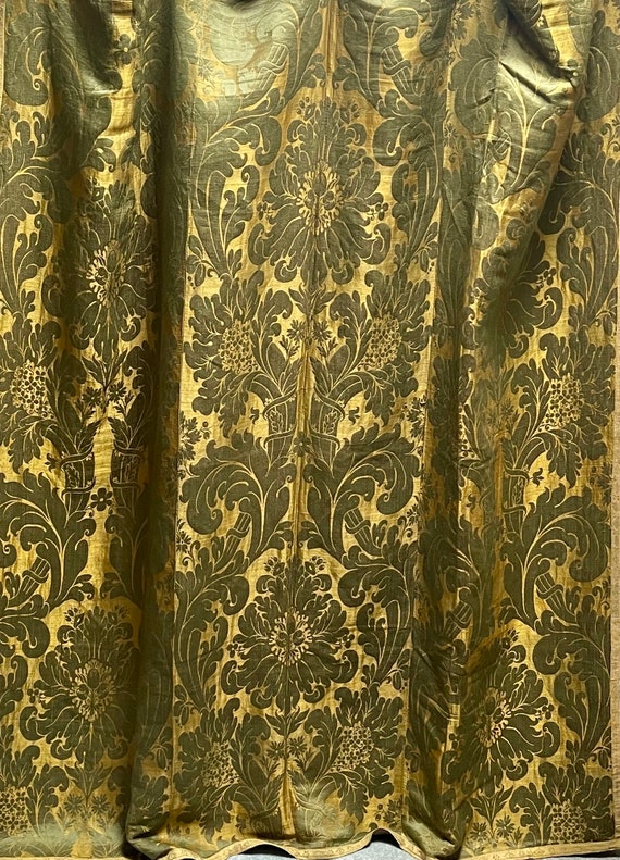Rare Silk Lampas Cover  Venetian Circa 1700