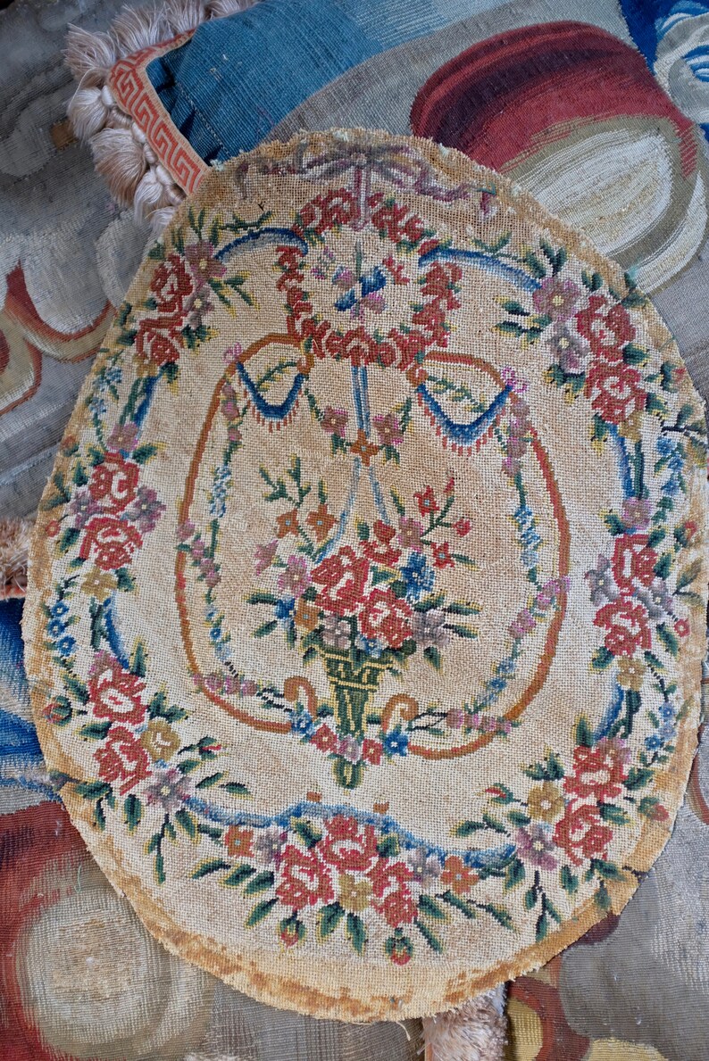 Antique shops Needlepoint Panel French Embroidery Circa 1800
