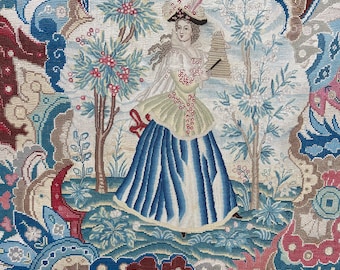 Panel de costura de diseño extraño, siglo XVIII