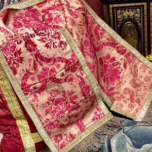Antique Table Runner 17th Century Velvet