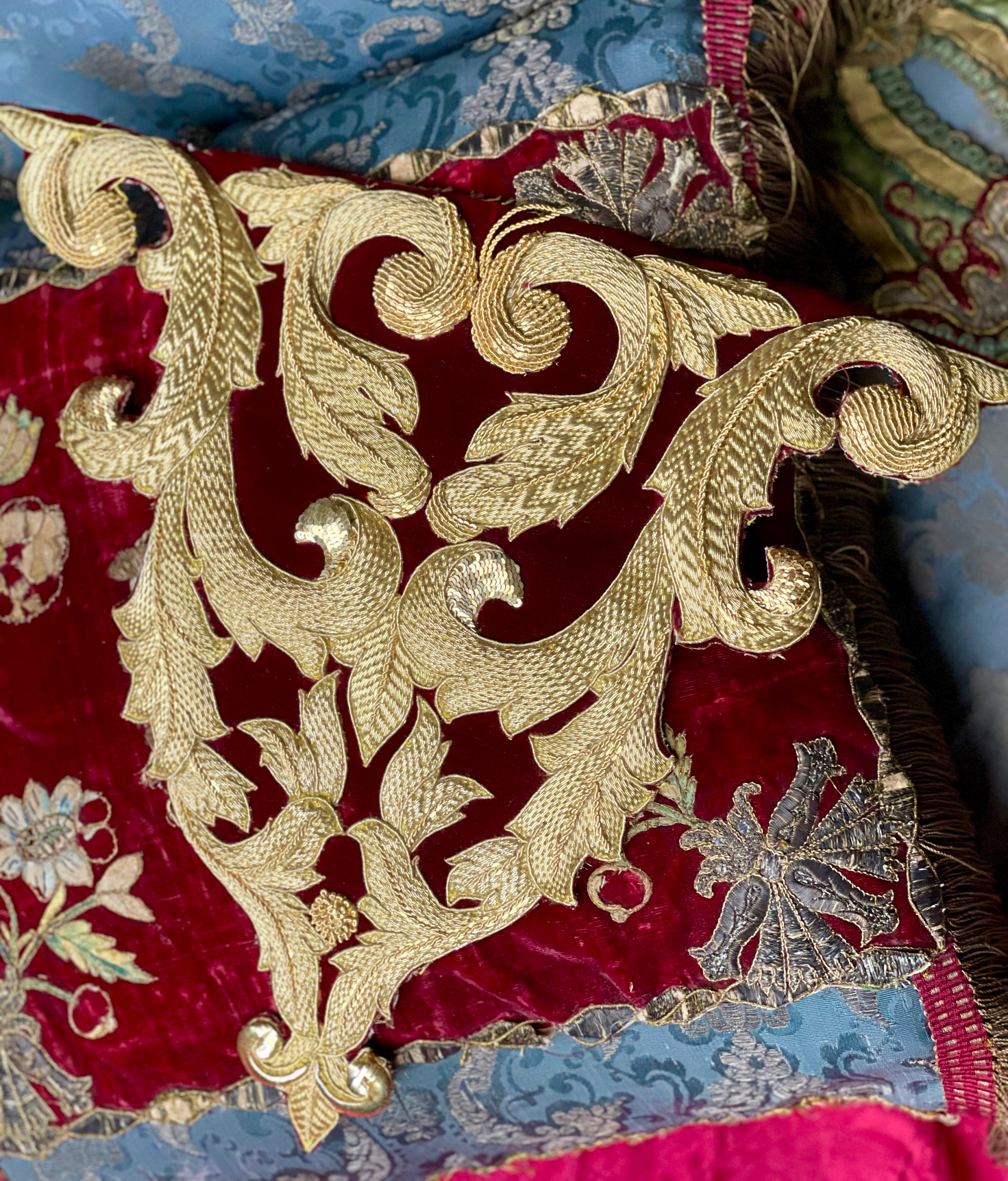 Gold Work Embroidery Spanish Bullion Applique Baroque Panel Etsy