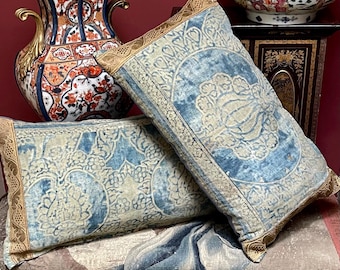 Antique Fortuny Pillows PAIR  Nicolo Design