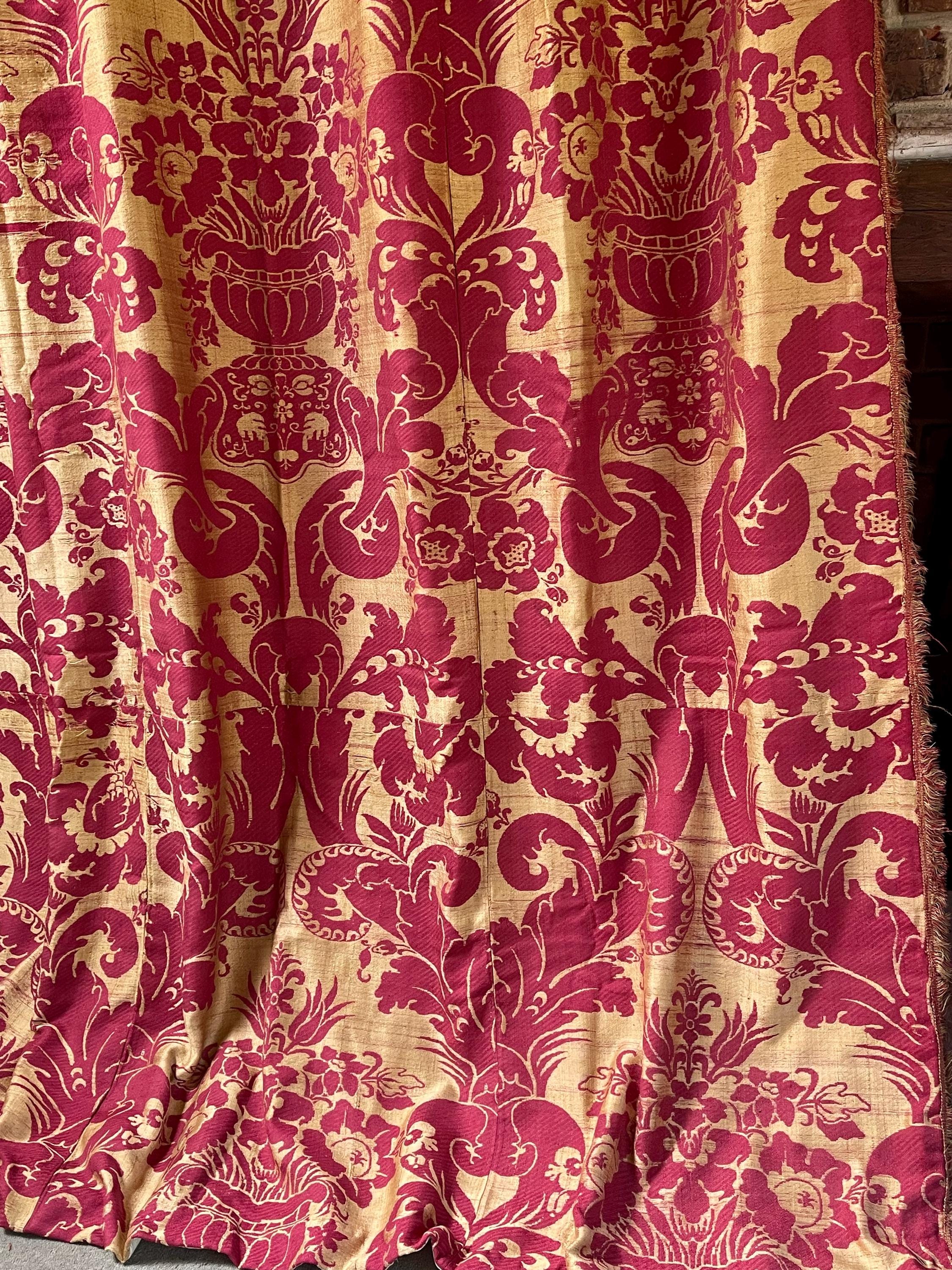 Antique Silk Brocade Hanging Circa 1800 - Etsy