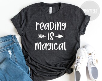 Reading Is Magical, Reading T-Shirt, Magic Of Reading, Book Lover Shirt, Book Nerd, Book Reading Shirt, Bookworm, Funny Reading Shirt