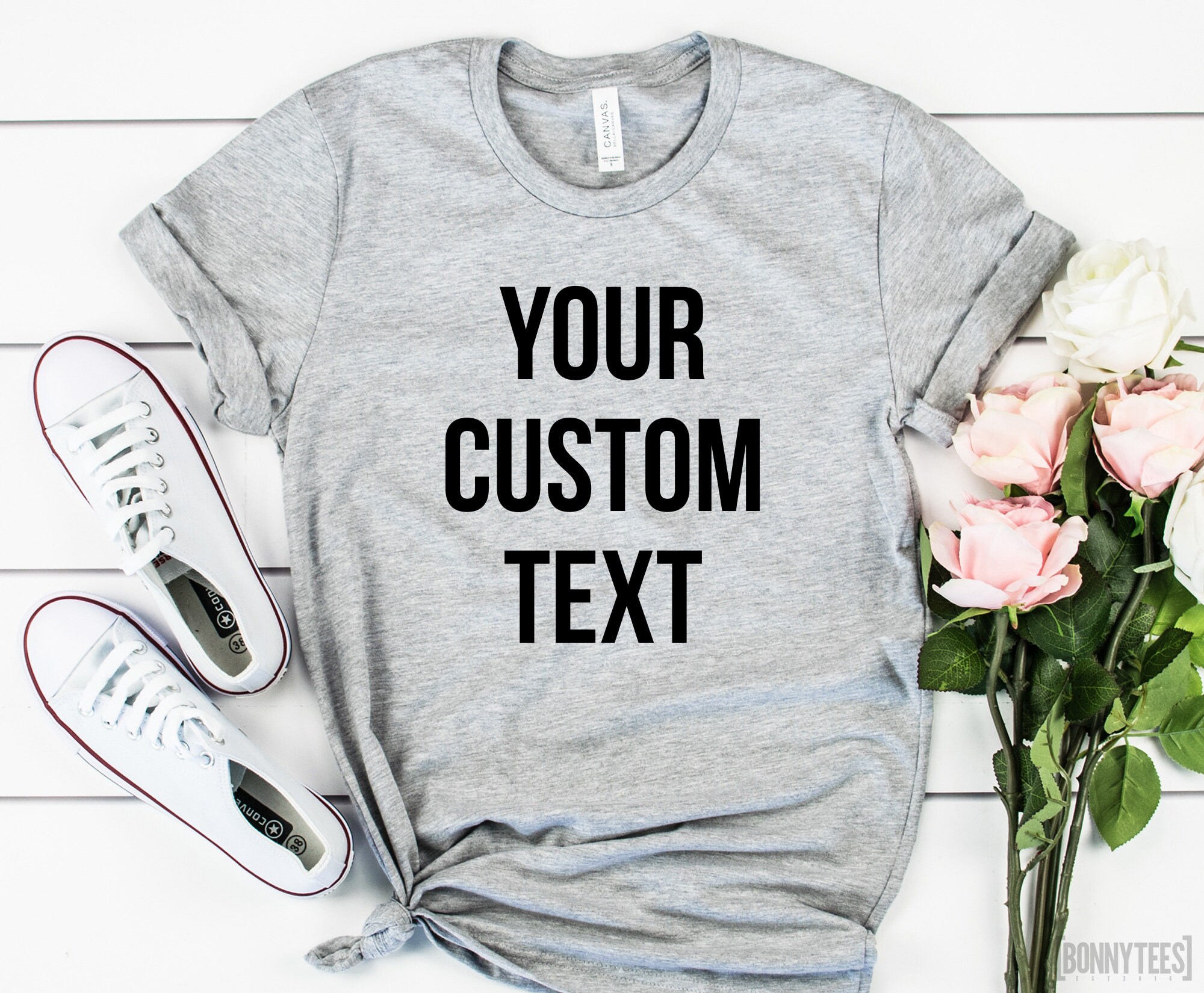 Custom Text T-shirt Custom Design Shirt Custom Printed | Etsy