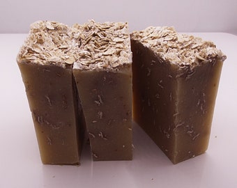 Honey Oatmeal Homemade Herbal Soap - Coconut Shea Butter Base