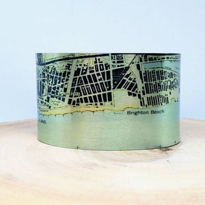 Coney Island New York 1947 Karte Manschettenarmband. Vintage Karte Druck, einzigartige Geschenkidee für sie oder ihn von Enlivem Natural.