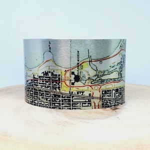 Jackson Park Chicago Illinois Map Manschettenarmband. Vintage Karte Druck, einzigartiges Geschenk für sie oder ihn von Enliven Natural