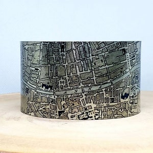 Dublin Ireland 1820 Map Cuff Bracelet. Vintage map print unique gift idea for her or him by Enlivan Natural
