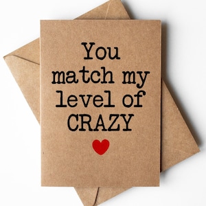 You match my level of crazy card, crazy friends card, crazy best friend card, bff card, bestie appreciation, best friend appreciation