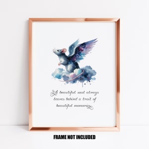 Tarjeta de simpatía de rata o impresión de arte, regalo de simpatía de rata, regalo de duelo de rata, tarjeta de felicitación de simpatía de rata, impresión conmemorativa de rata, recuerdo de rata