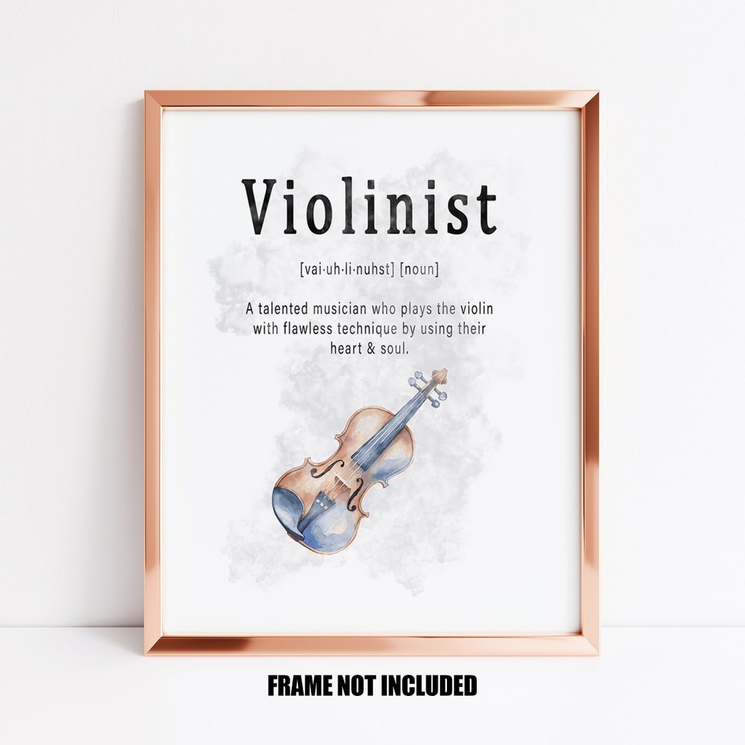 Violinist Definition Art Print, Gift for Violinist, Gift for Violin