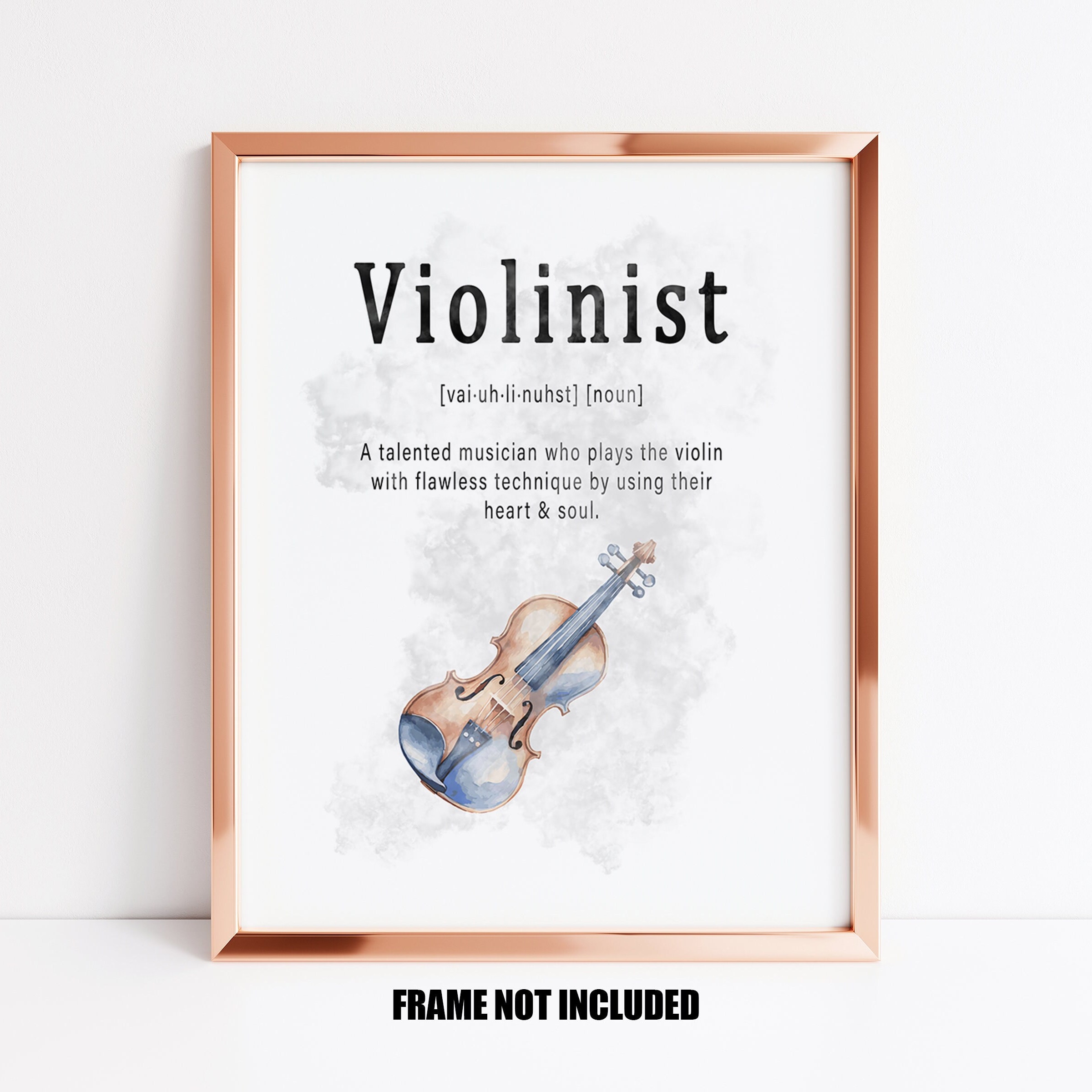 Violinist Definition Art Print, Gift for Violinist, Gift for