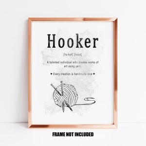 Tarjeta divertida o impresión artística para crocheteros, regalo para crocheteros, impresión divertida de crocheter, arte de pared para sala de manualidades, tarjeta de crochet para cualquier ocasión