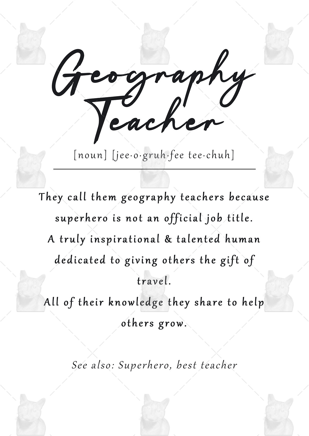 The Geography Teacher's Pen - Funny Teacher Gift, Zazzle