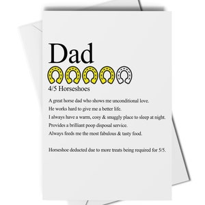 Tarjeta de papá caballo, tarjeta del caballo, tarjeta de cumpleaños para papá del caballo, tarjeta para dueño del caballo, tarjeta del día del padre del caballo